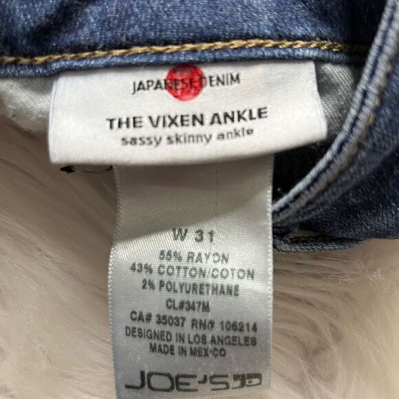 Joe's Jeans The Vixen Cut Off Shorts Dark Blue Denim Wash Size 31 - Picture 6 of 6